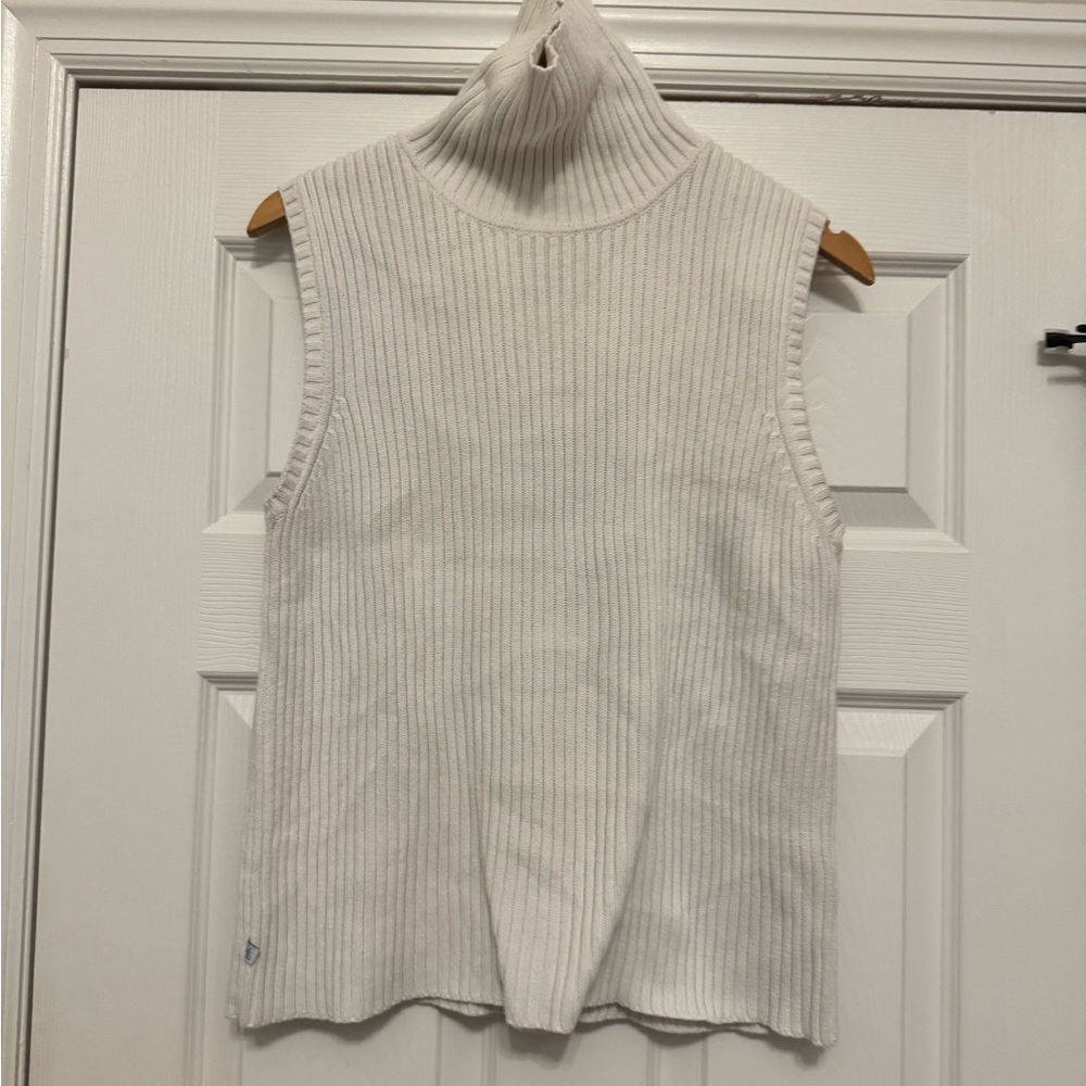 Lauren Ralph Lauren White Cable Sleeveless TN XL